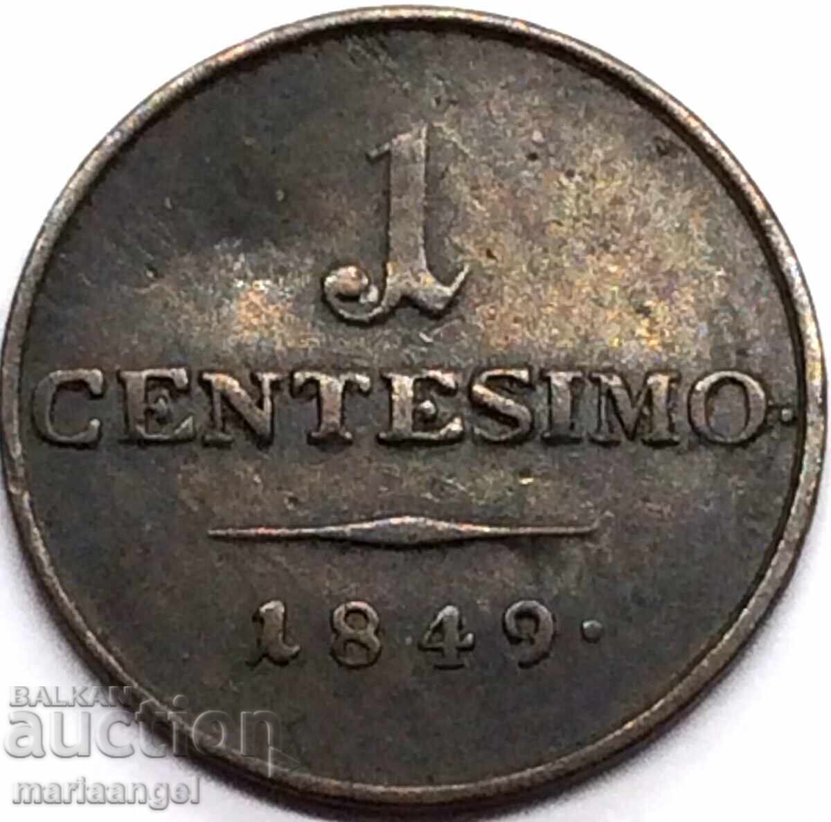Delivery of 1 centesimo 1849 Italy Lombardo-Venice - quite rare