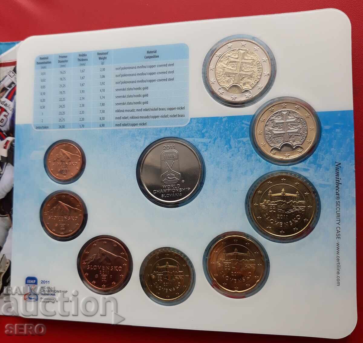 Σλοβακία - ΣΕΤ 2011 - από 8 ευρώνομισματα και μετάλλιο - Παγκόσμιο Πρωτάθλημα Χόκεϊ - 6