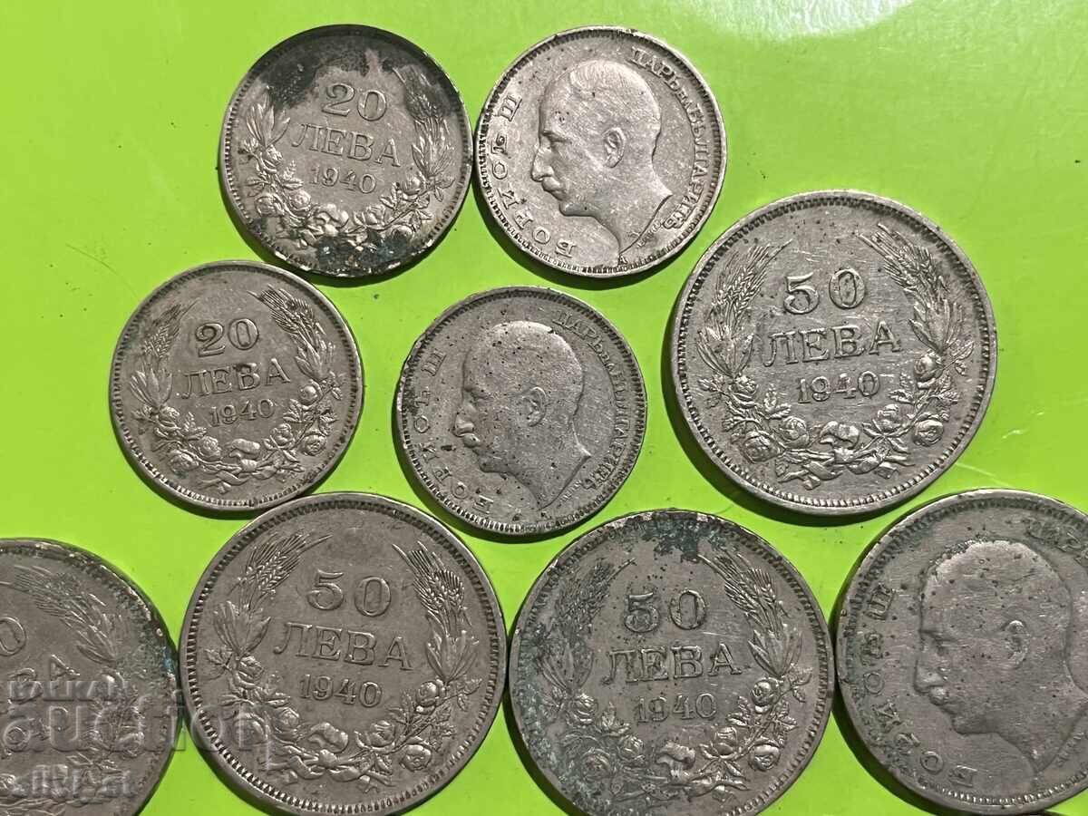 Доставка на Лот стари български монети 1940г (50лева ,20 лева) Доставка на Лот стари български монети 1940г (50лева ,20 лева)