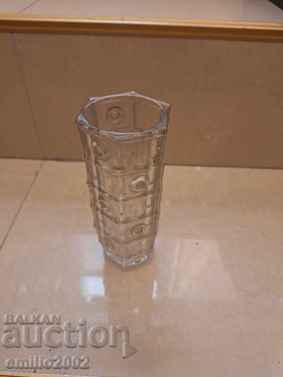 Glass vase retro social
