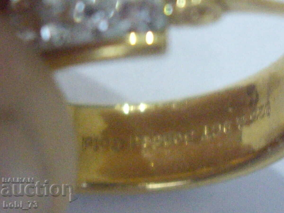 Δημοπρασία Ασημένια σκουλαρίκια με επιχρύσωση 9 καρατίων και διαμάντια.