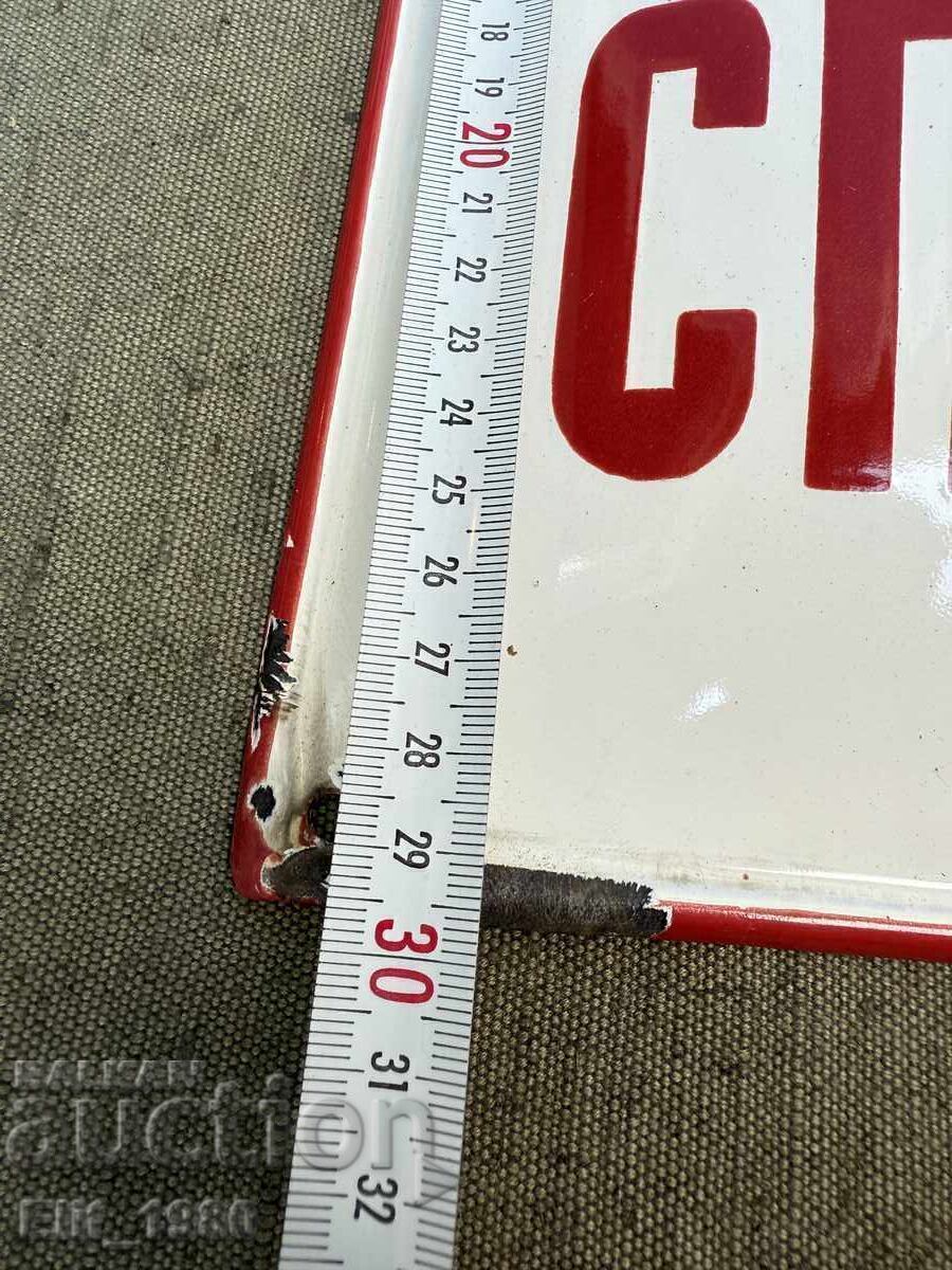 Delivery of Enamelled DSK sign Delivery of Enamelled DSK sign