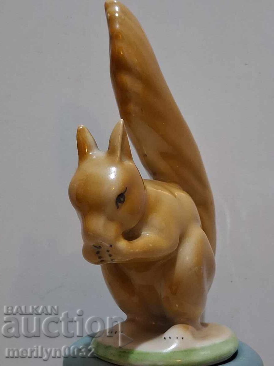 Delivery of Bulgarian porcelain squirrel figurine, porcelain statuette