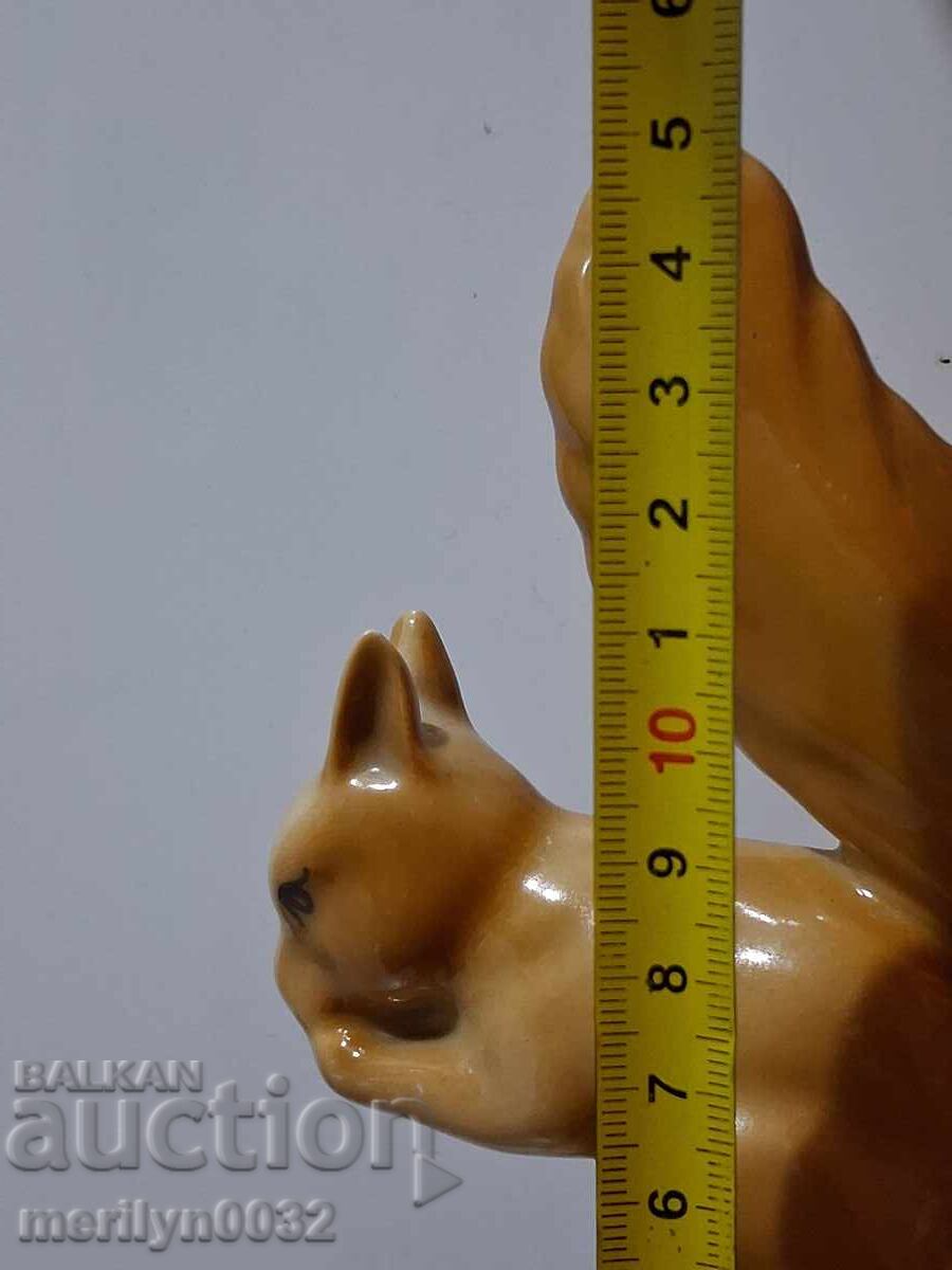 Bulgarian porcelain squirrel figurine, porcelain statuette - 5