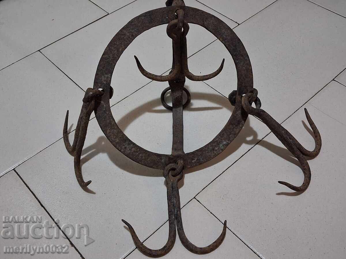 Аукцион Колело с куки за чистене кладенци кука ченгел ковано желязо