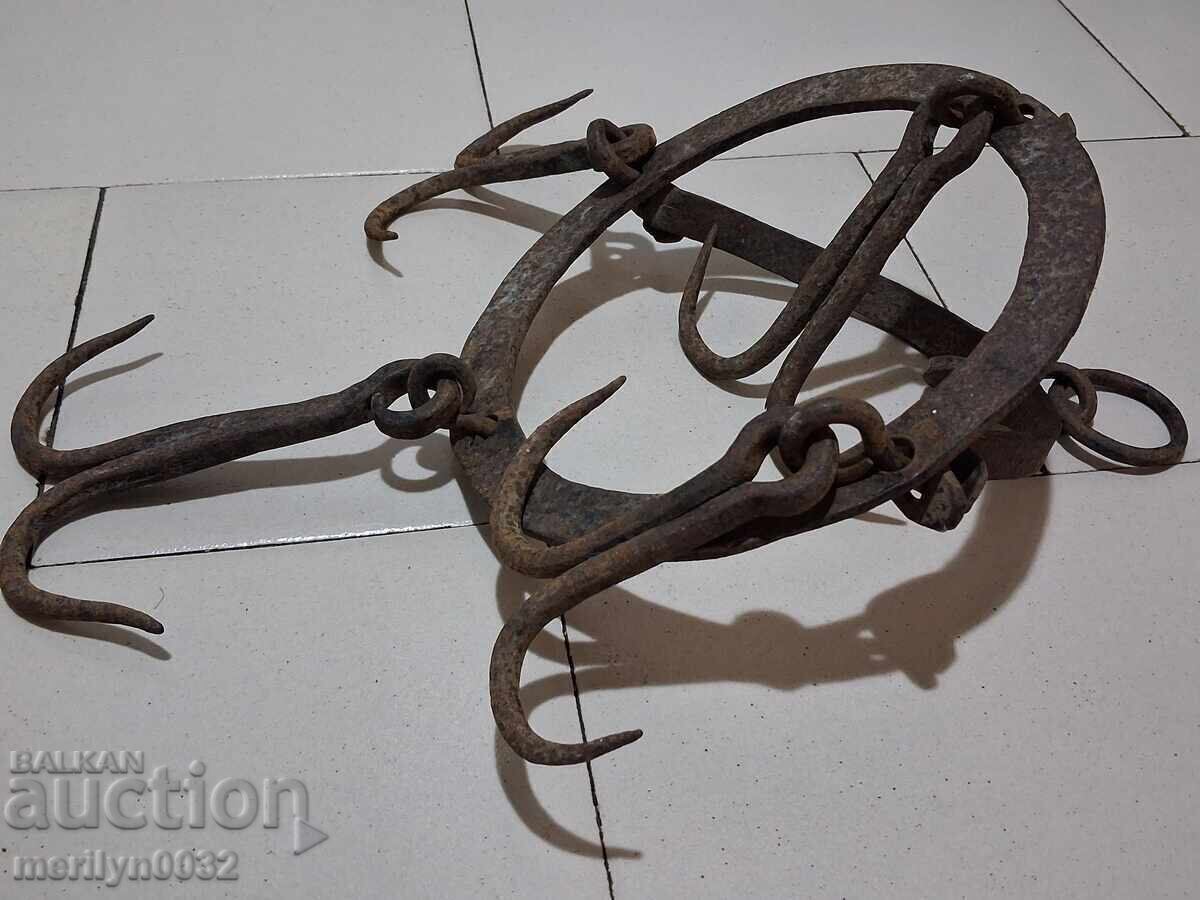 Roată cu cârlige pentru curățat fântâni cârlig cârlig fier forjat - 6