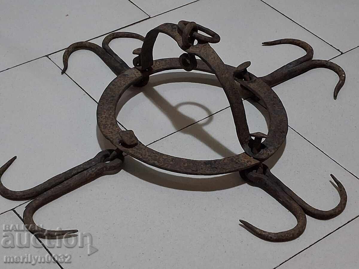 Колело с куки за чистене кладенци кука ченгел ковано желязо - 7
