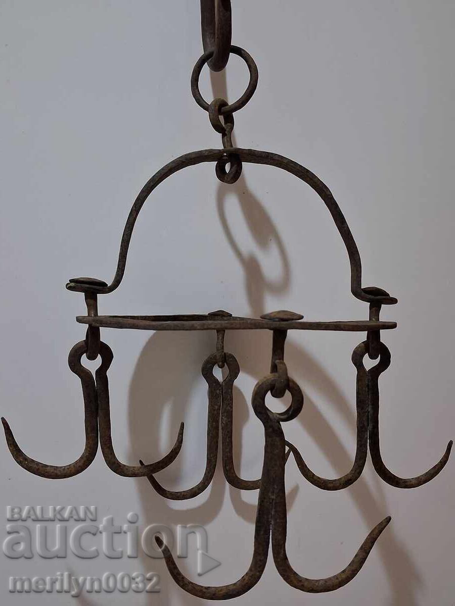 Колело с куки за чистене кладенци кука ченгел ковано желязо