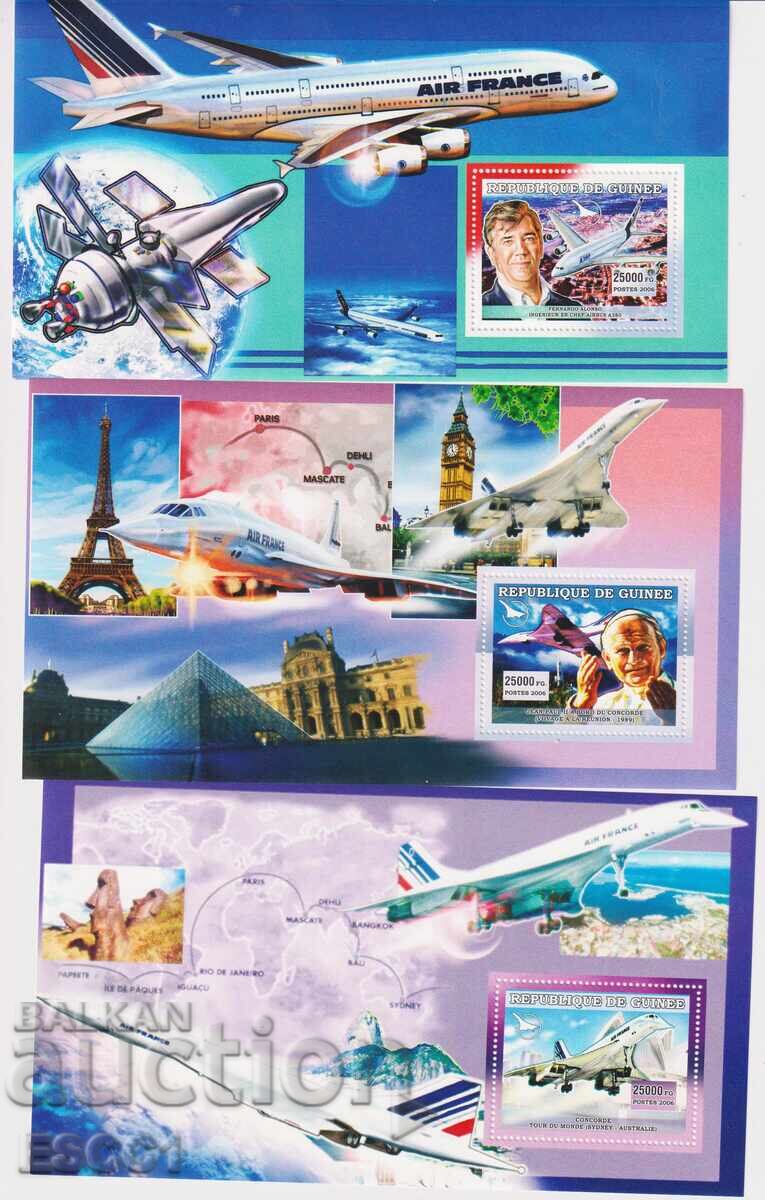 Καθαρά Μπλοκ Αεροπλάνα 2006 από Γουινέα