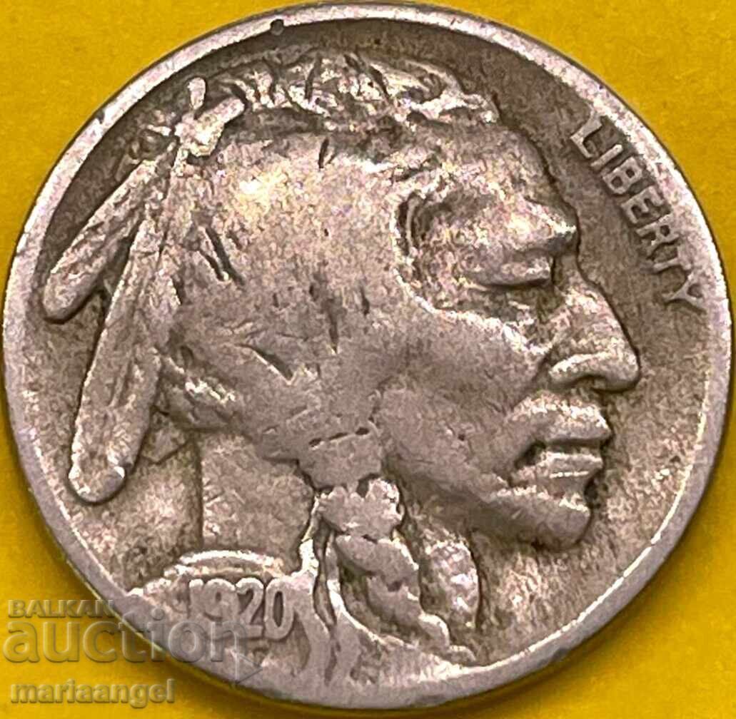 Auction 5 Cents 1920 USA Bison / Indian Auction 5 Cents 1920 USA Bison / Indian