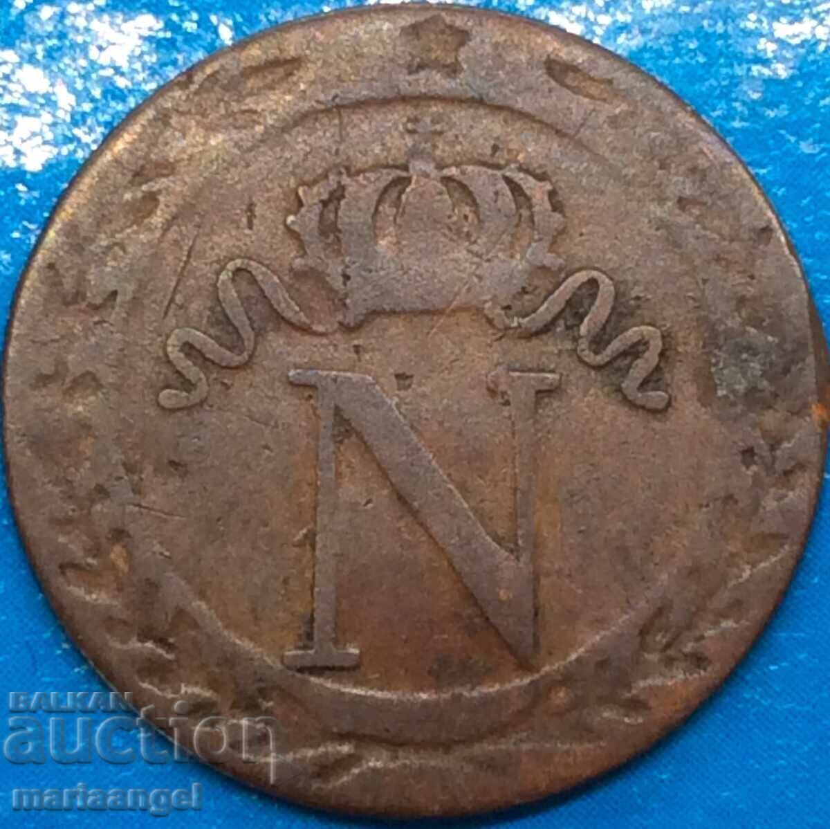 Napoleon 10 cenți 1809 Franța Încoronare cupru cu preț 67.00 BGN | € 34.26