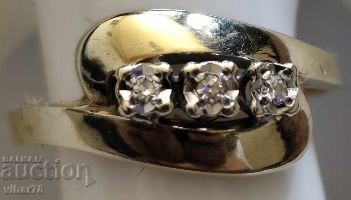 ΧΡΥΣΟ ΔΑΧΤΥΛΙΔΙ 8 ΚΑΡΑΤΙΩΝ ΜΕ ΤΡΙΑ ΔΙΑΜΑΝΤΙΑ - 5