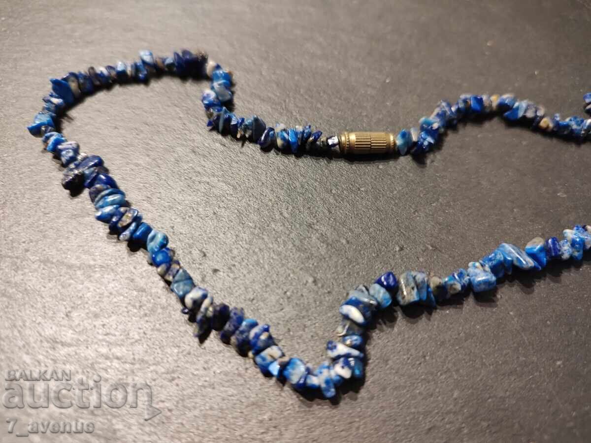 Γκερντάν, κολιέ, κόσμημα, Λαζουρίτης πέτρες, 70s, 30.08.2025 με τιμή 49.00 BGN | € 25.05