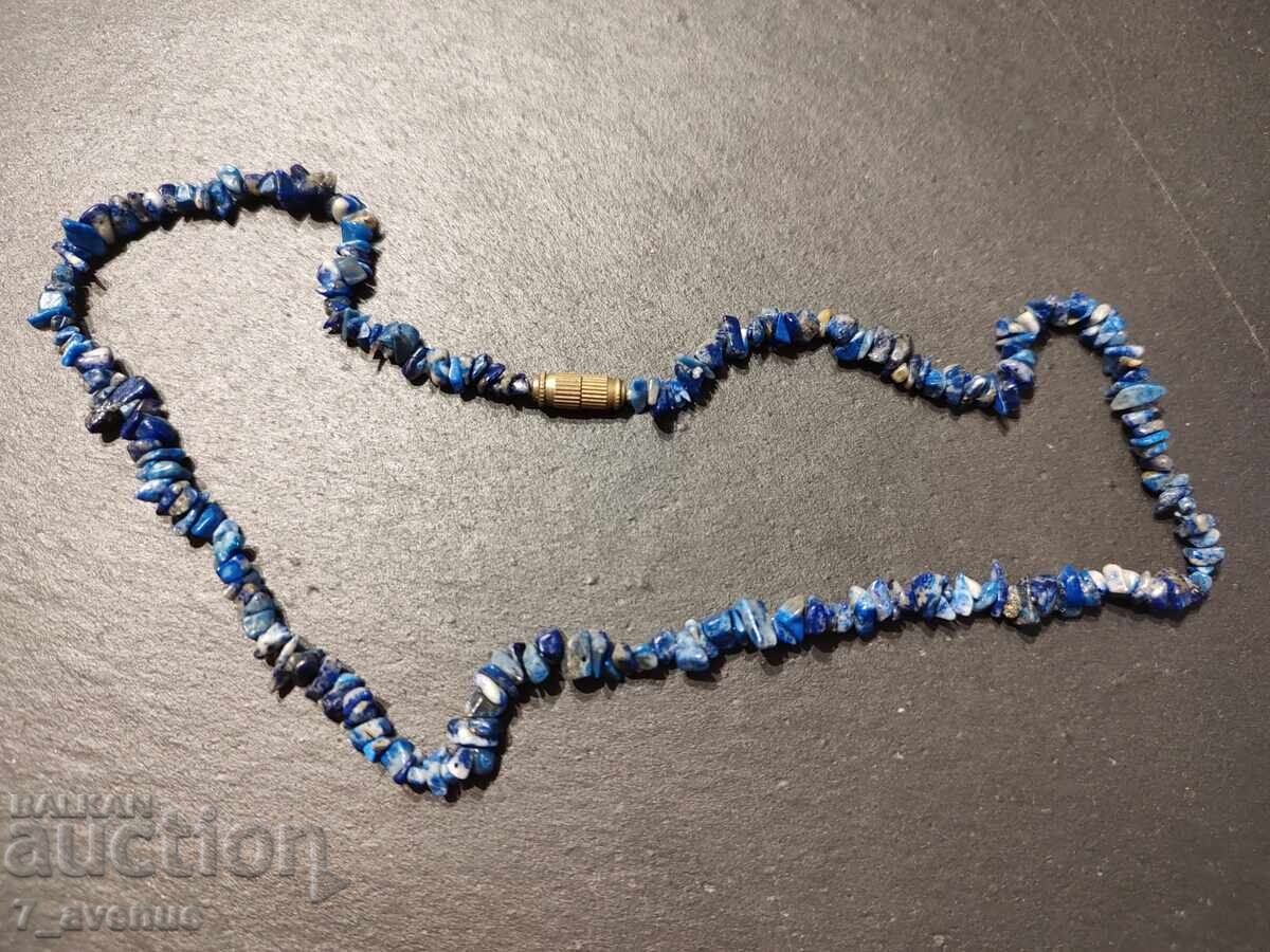 Γκερντάν, κολιέ, κόσμημα, Λαζουρίτης πέτρες, 70s, 30.08.2025 - 5