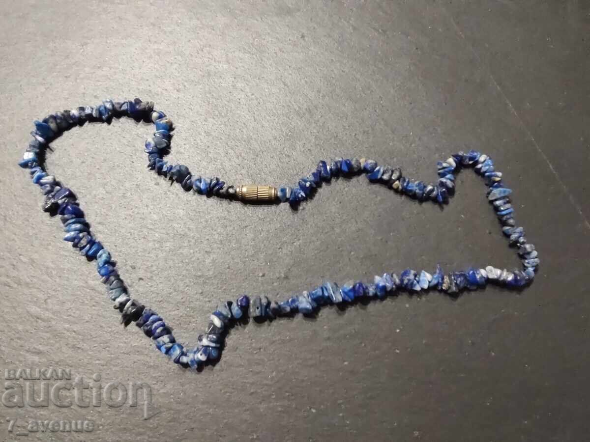 Γκερντάν, κολιέ, κόσμημα, Λαζουρίτης πέτρες, 70s, 30.08.2025 - 6