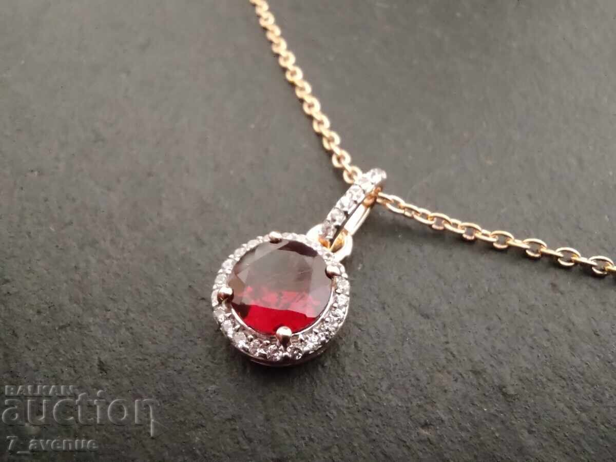 Licitație Colier, pandantiv cu piatră naturală: Granat, 30.08.2025 Licitație Colier, pandantiv cu piatră naturală: Granat, 30.08.2025