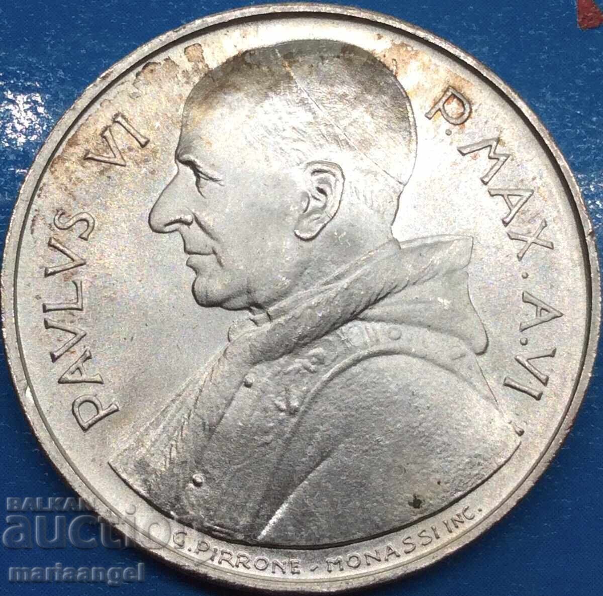 500 de lire 1968 Vatican Papa Paul al VI-lea argint - 5 500 de lire 1968 Vatican Papa Paul al VI-lea argint - 5