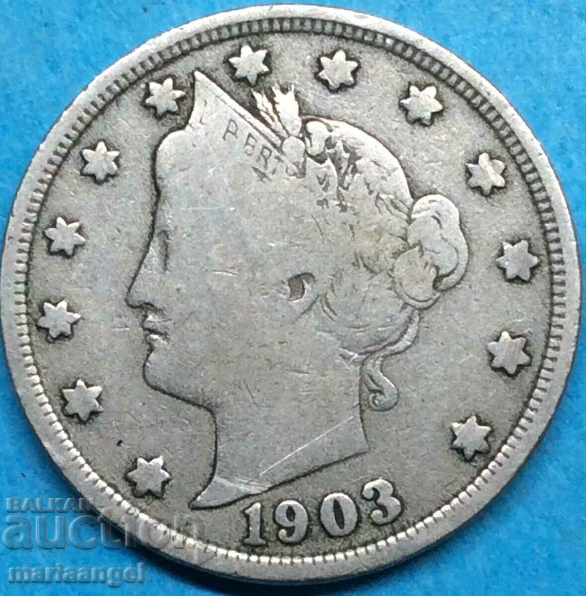 Παράδοση US 5 Cent 1903 Liberty