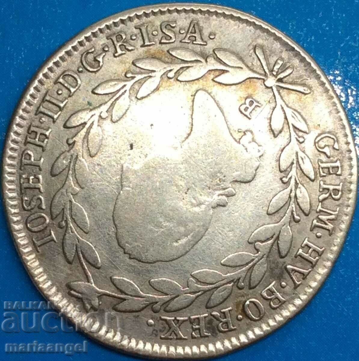 20 Kreuzer 1786 Austria B - Kremnitz Joseph II - quite rare with price 59.00 BGN | € 30.17