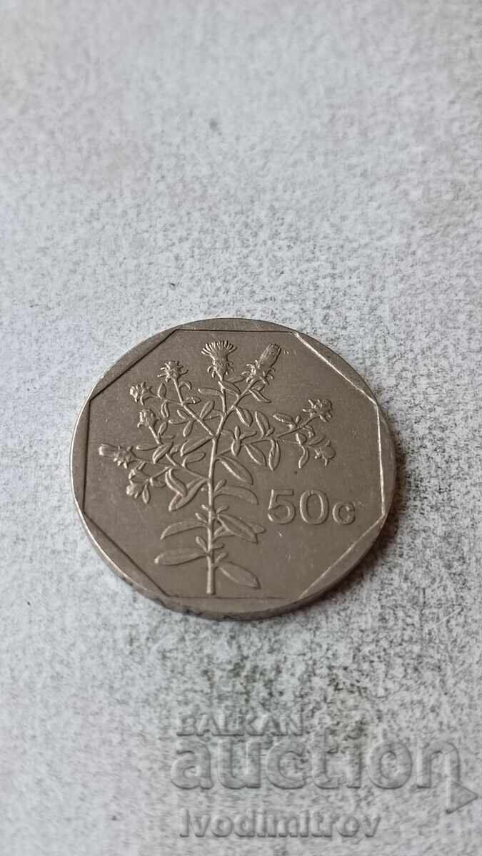 Malta 50 cenți 1995