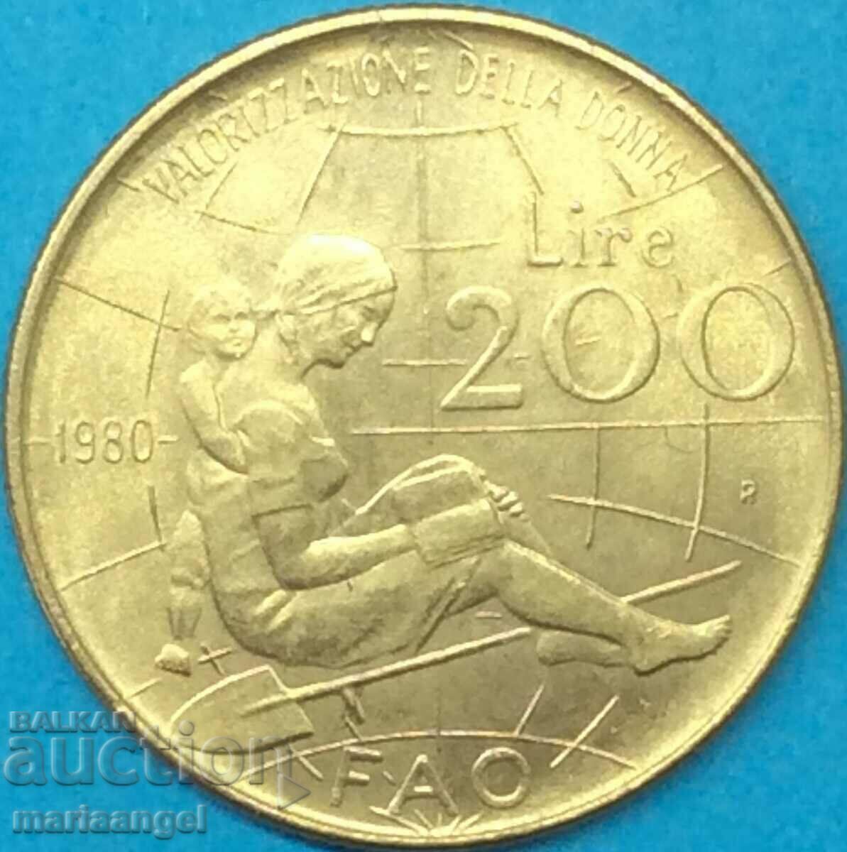 200 Lire 1980 Italy issue FAO Year of Women - 7