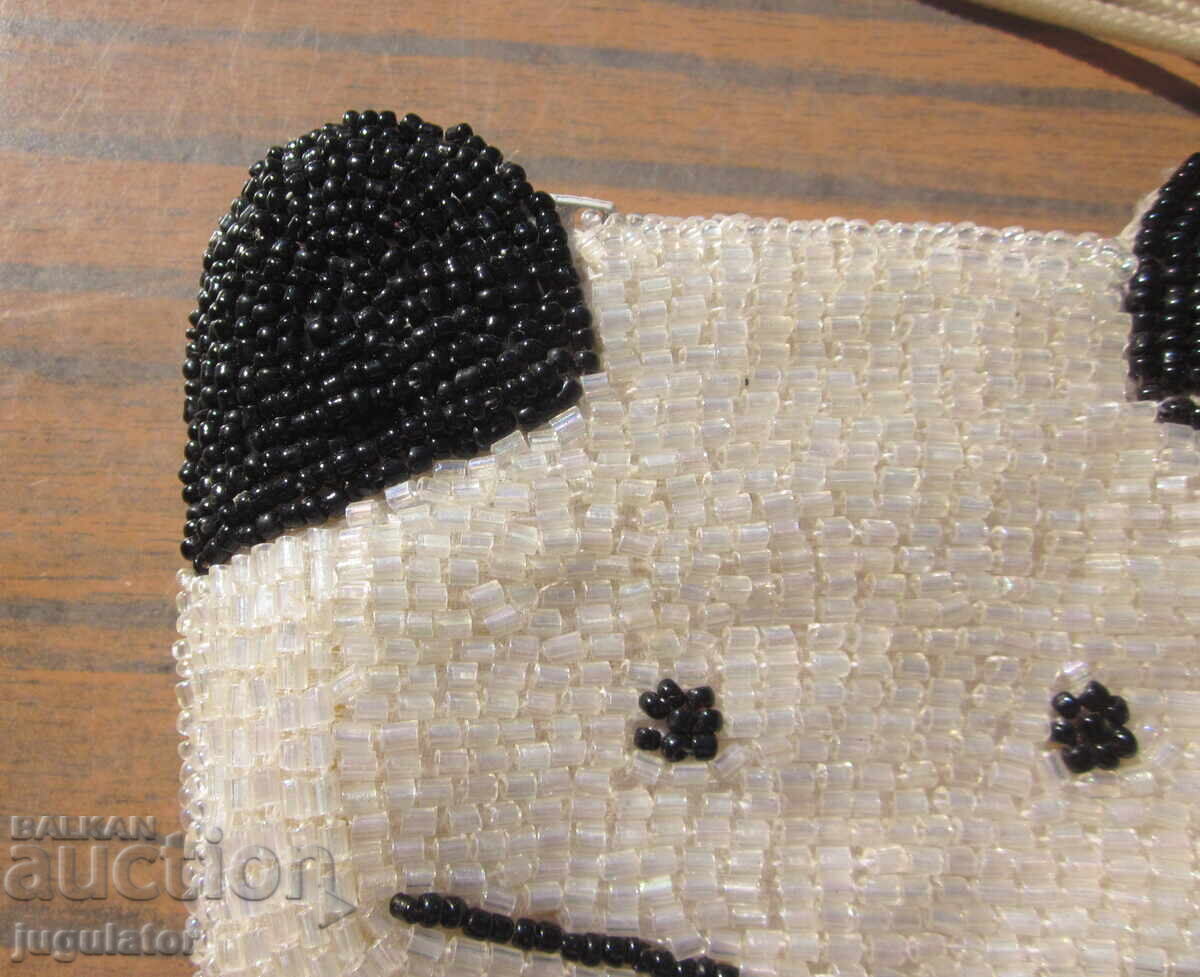 Auction Old wallet cat cat embroidered with glass beads Auction Old wallet cat cat embroidered with glass beads