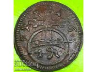 Saxonia 1 pfennig 1716 Germania - veche marca pfennig „Y”