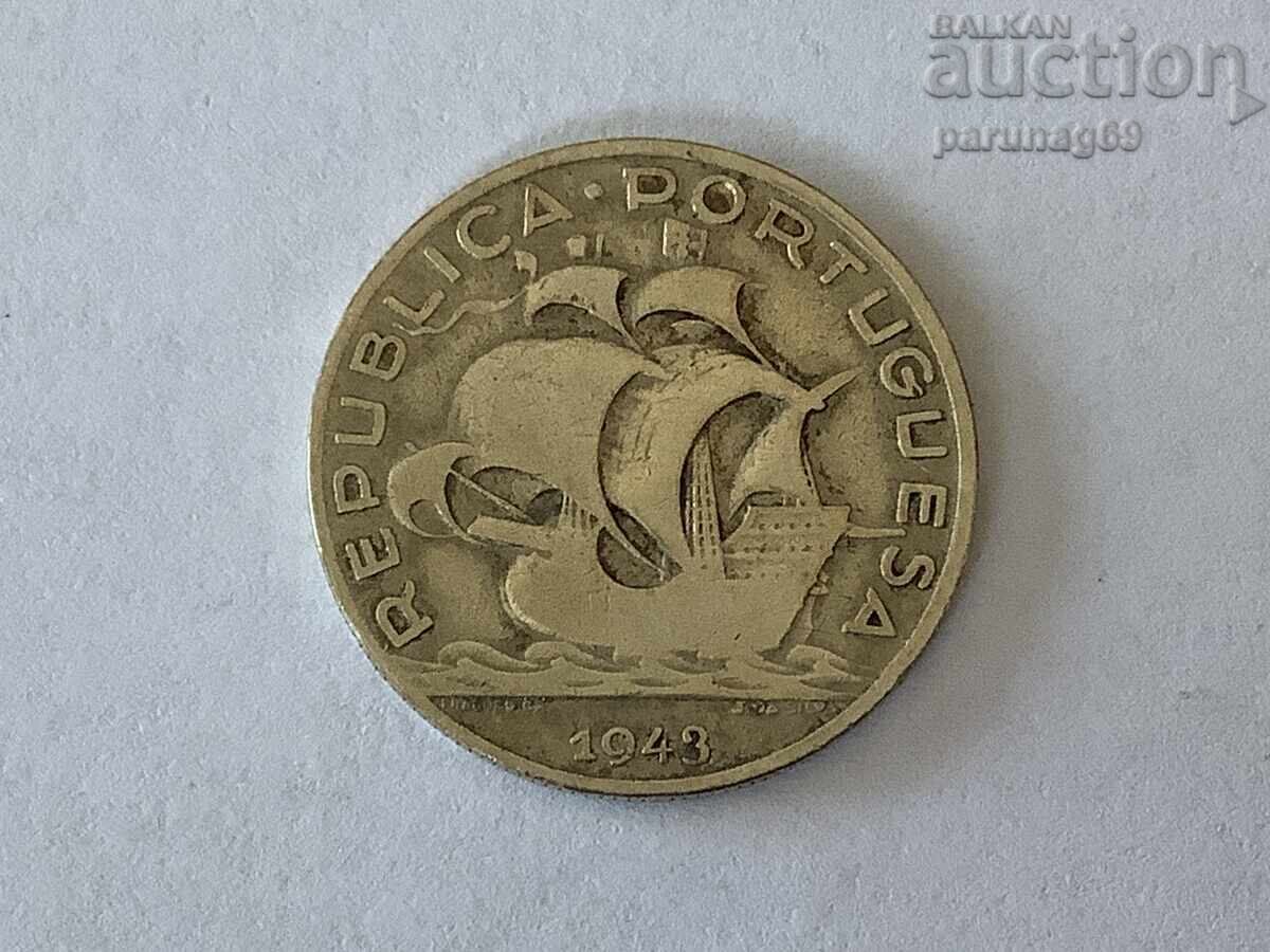 Portugal 5 Escudos 1943 - Silver 0.650 with price 35.00 BGN | € 17.90 Portugal 5 Escudos 1943 - Silver 0.650 with price 35.00 BGN | € 17.90