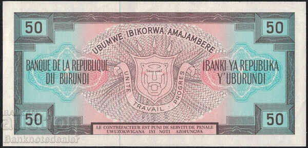 Burundi 50 franci 1977 Pick 28 Ref 9402 cu preț 32.00 BGN | € 16.36