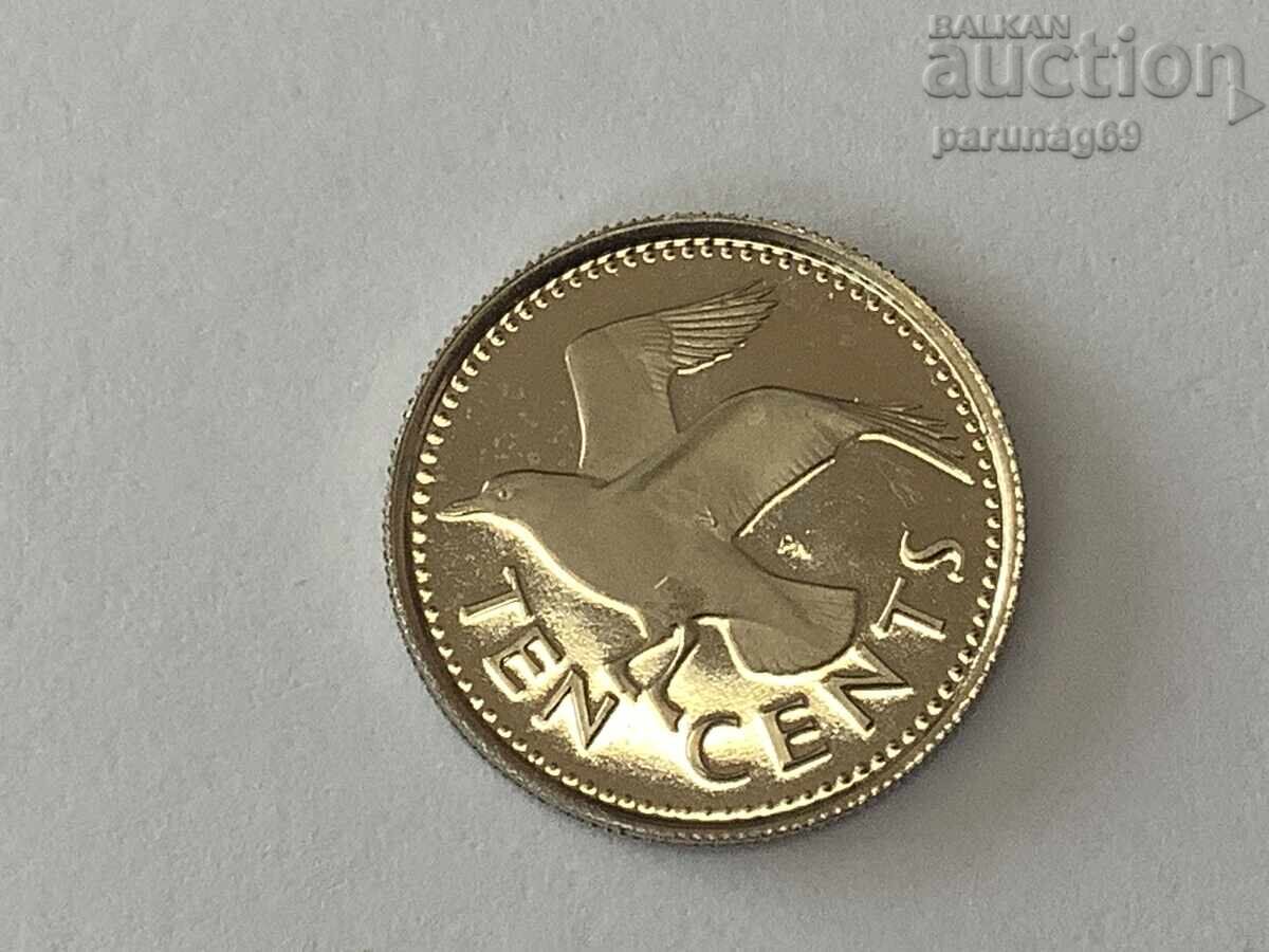 Барбадос 10 цента 1973 година