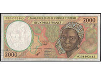 Cameroon 2000 Francs 2002 Pick 203Eh Ref 2445