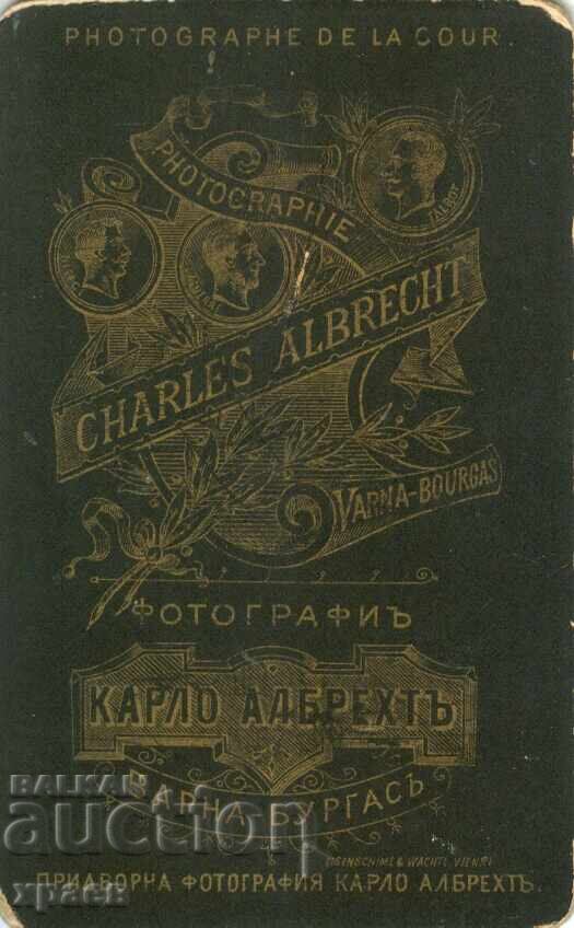 СТАРА ФОТОГРАФИЯ - КАРТОН - К.АЛБРЕХТ – ВАРНА - М1407 с цена 39.99 лв. | € 20.45