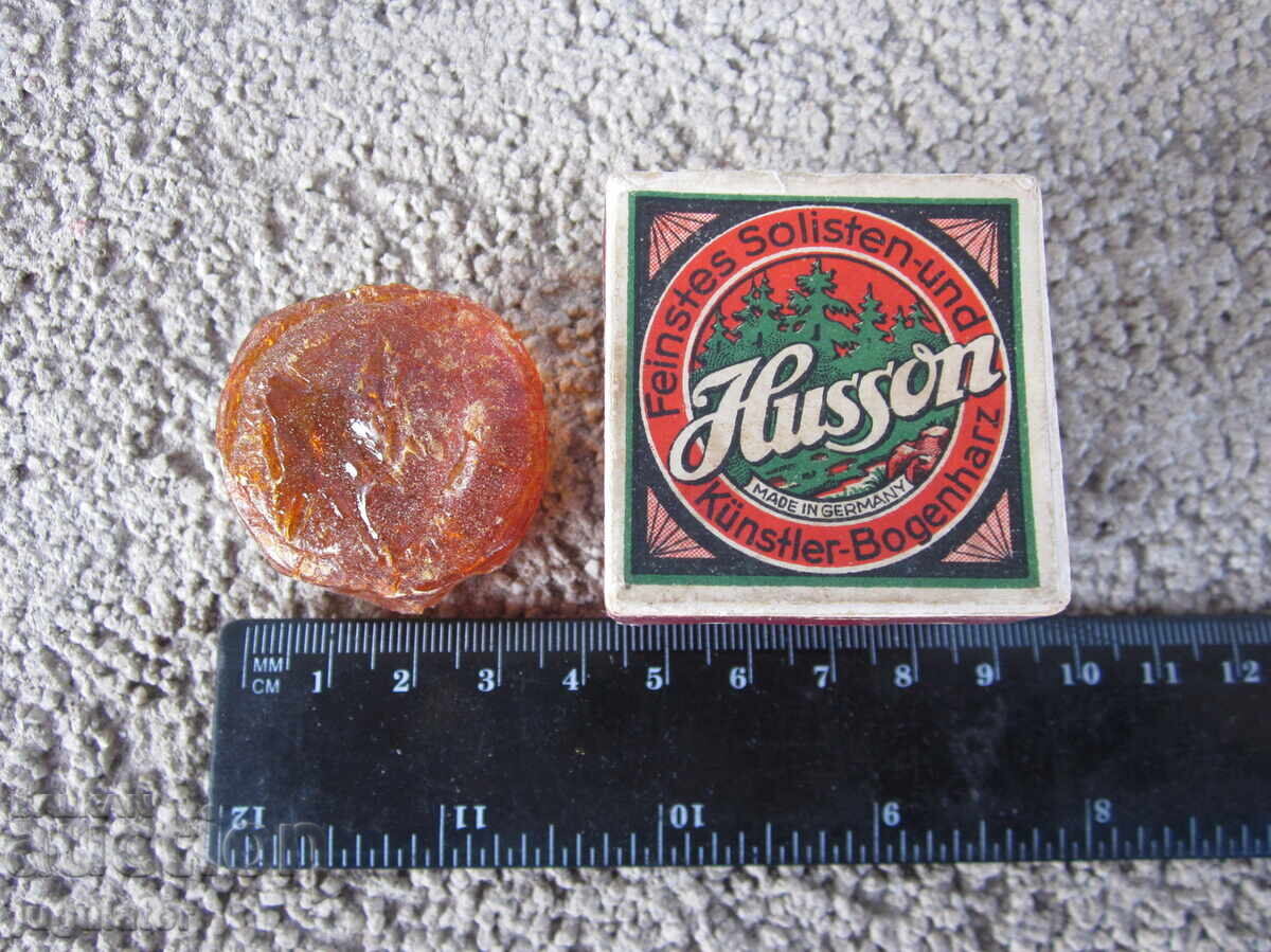 Παλιά γερμανική ρητίνη κολοφωνίου σε κουτί για δοξάρι βιολιού - 7