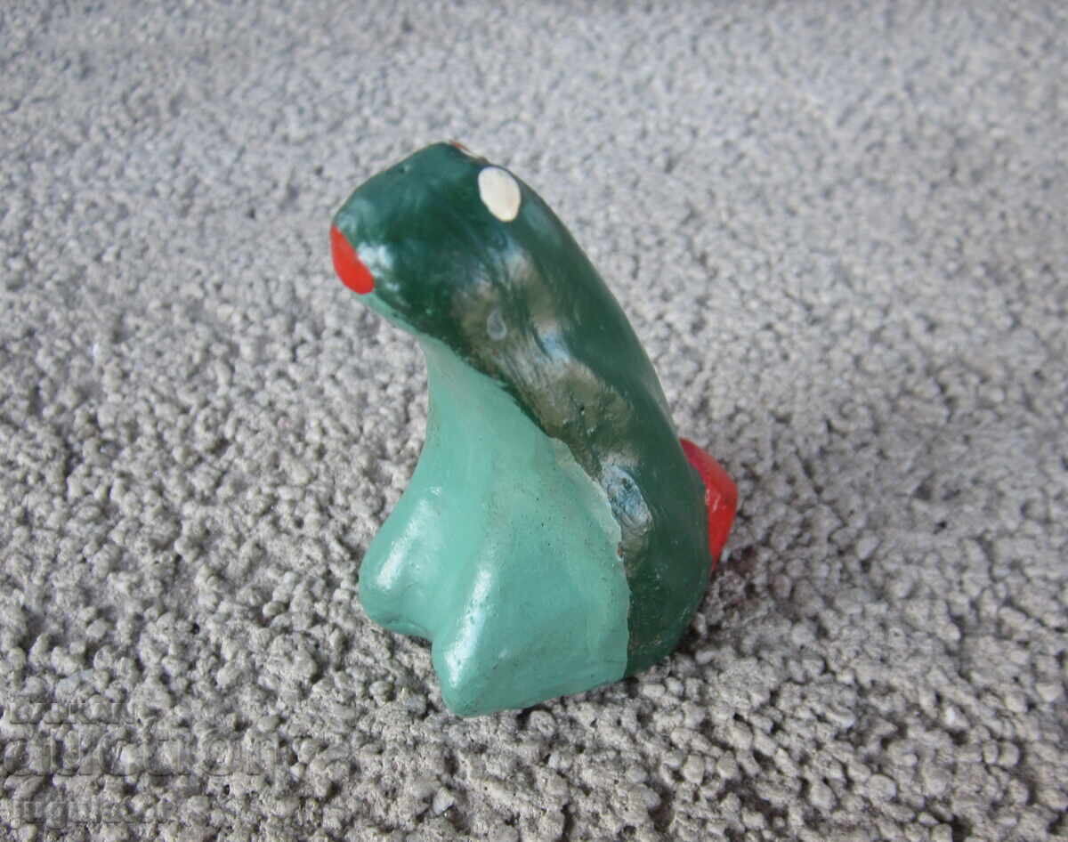 Παλιά Βουλγάρικη λαϊκή κεραμική σφυρίχτρα βατράχου