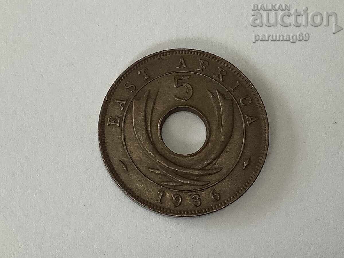 British East Africa 5 Cents 1936 British East Africa 5 Cents 1936