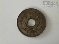 British East Africa 5 Cents 1936