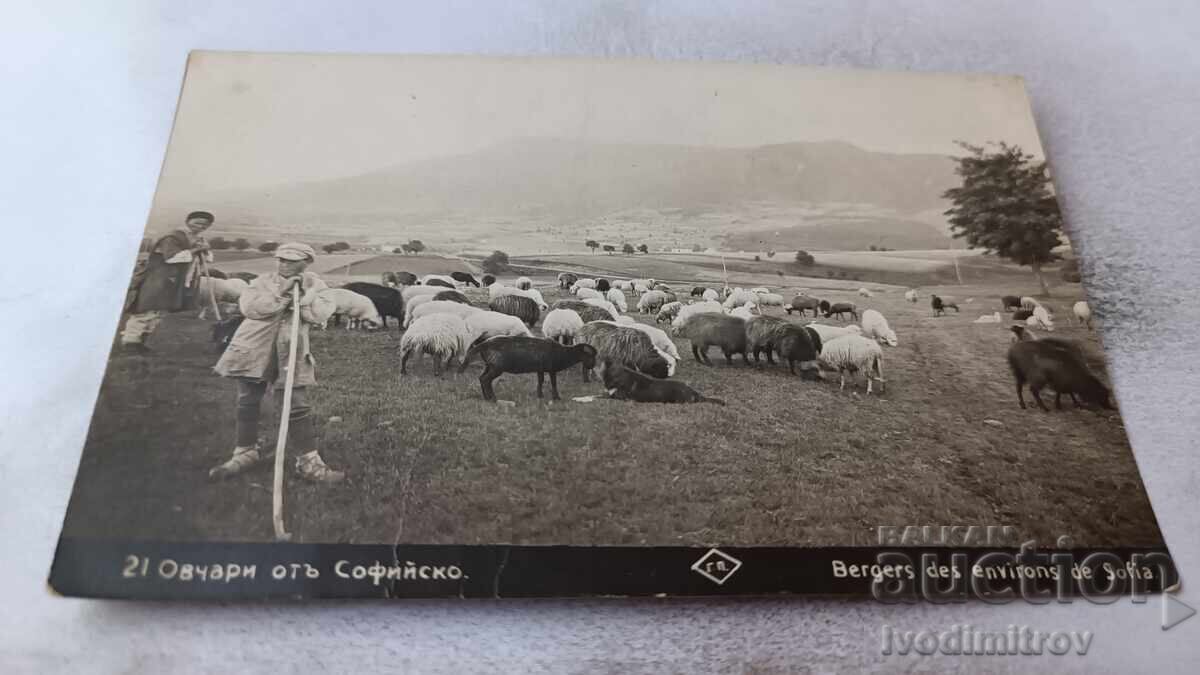 Ταχυδρομική κάρτα Βοσκοί από Σόφια Γρ. Πάσκοφ 1929