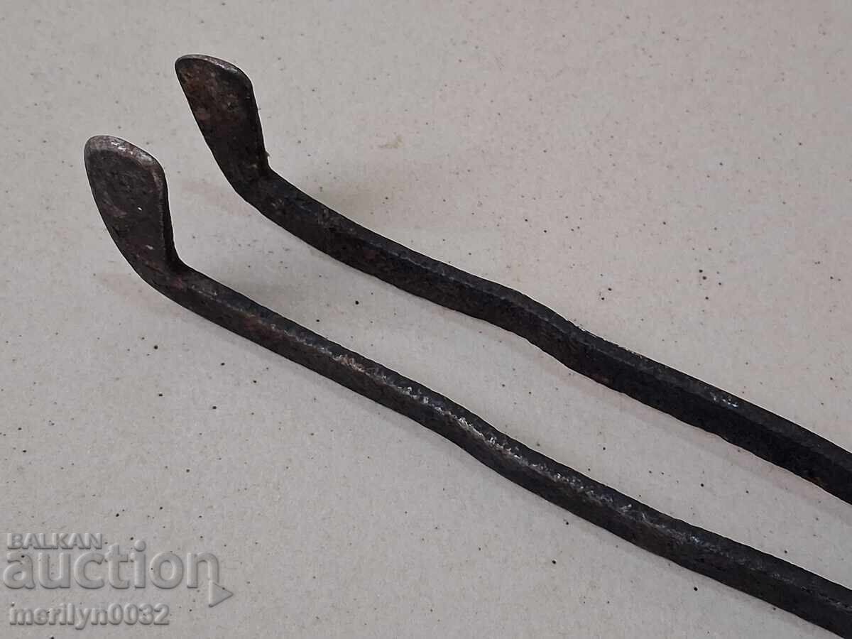 Dilaf vechi, clește, fier forjat pentru cuptor - 5