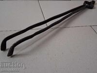 Old dilaf, tongs, wrought iron for oven
