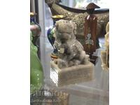 АНТИЧНА КИТАЙСКА РЕЗБАНА ФИГУРА НА КУЧЕ ПАЗИТЕЛ ОТ САПУНИТ