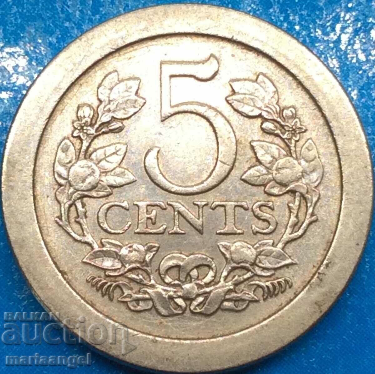 Netherlands 5 cents 1907