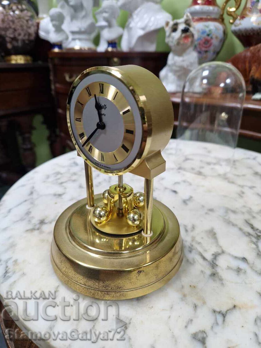 Beautiful small German Schatz desk clock - 6