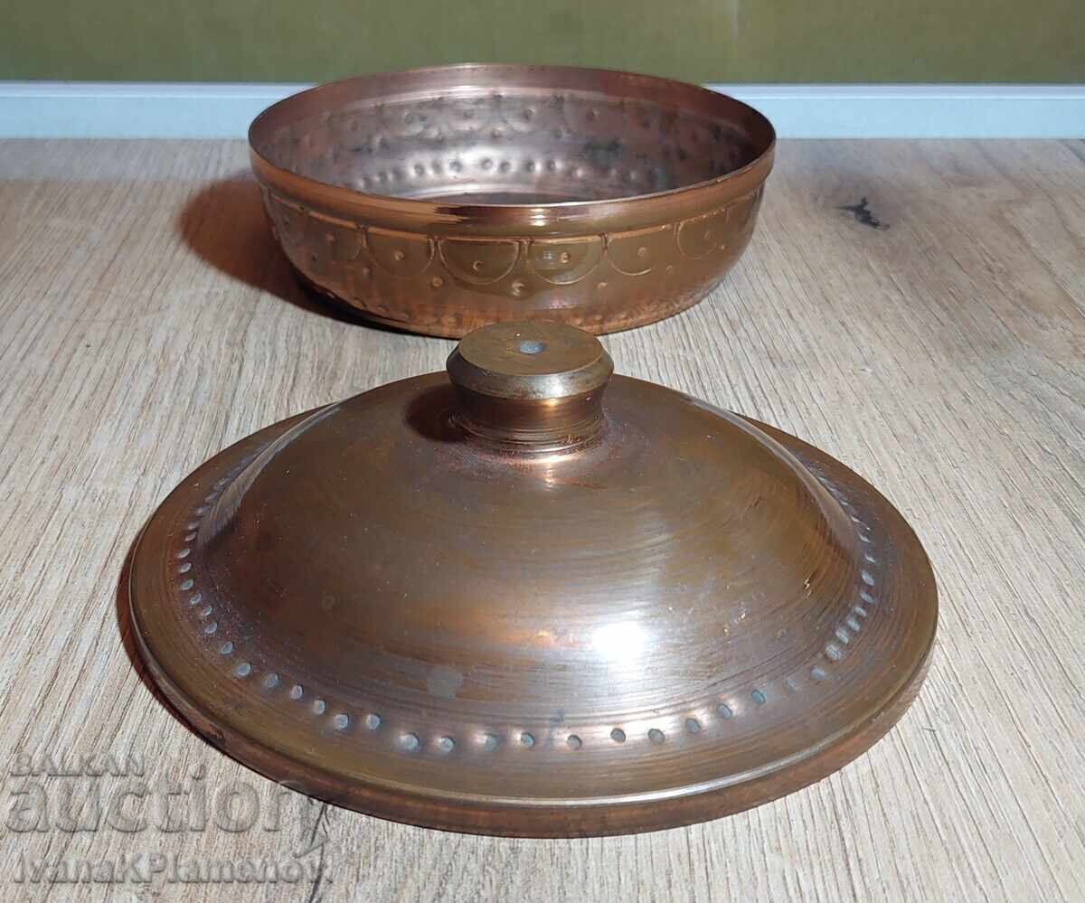 Cutie de cupru retro pentru colecționari, excelentă - 5