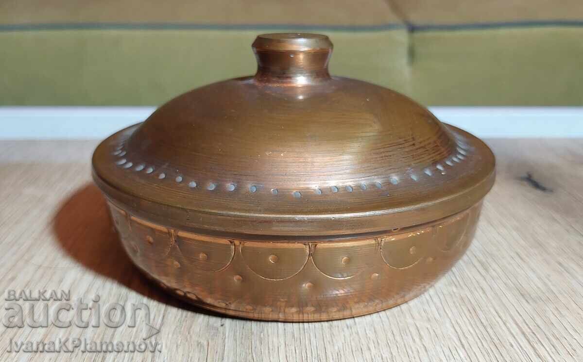 Cutie de cupru retro pentru colecționari, excelentă Cutie de cupru retro pentru colecționari, excelentă
