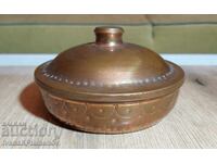 Cutie de cupru retro pentru colecționari, excelentă