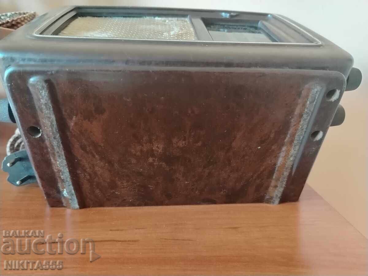 Παλιό μικρό ραδιόφωνο μπακελίτη Philips 203U 37 Belgium (Βέλγιο) - 7