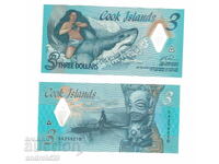 3 Dollars 2021 Cook Islands UNC / Banknote / Polymer