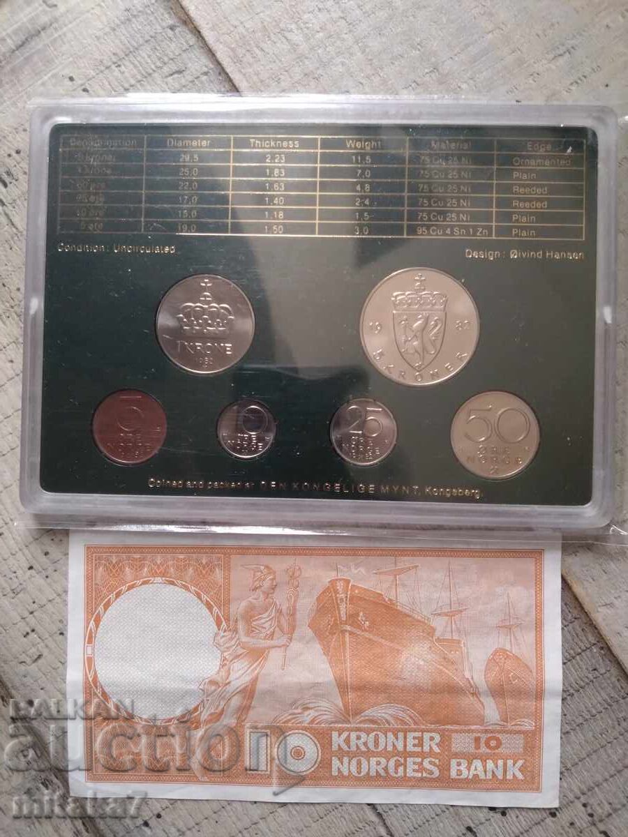 Доставка на Сет монети и банкнота, Норвегия