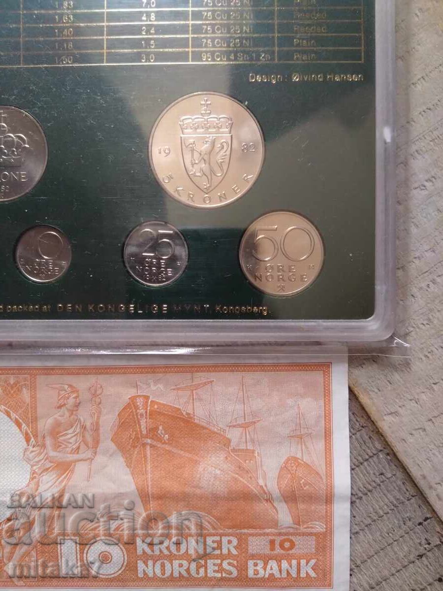 Сет монети и банкнота, Норвегия - 5
