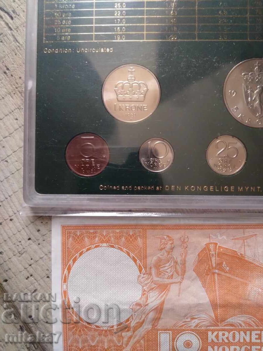Сет монети и банкнота, Норвегия - 6